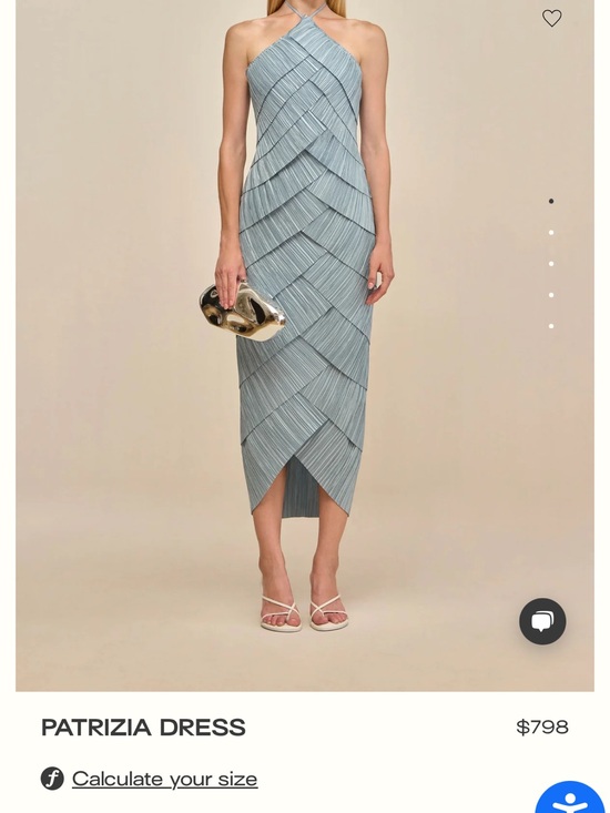 cult gaia Dresses & Skirts - cult gaia Pleated Halter Midi Dress in Light Blue